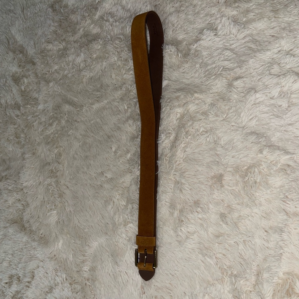 Polo by Ralph Lauren Brown Belt Antique Gold Buckle Size 42